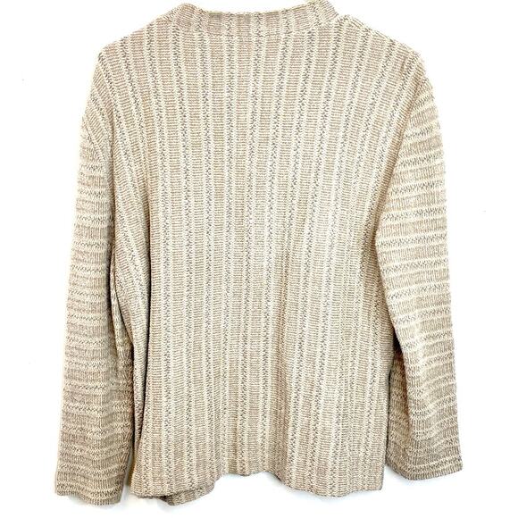 Vintage St. John Sport Marie Gray Wool Viscose Tan Full Zip Sweater Medium‎ - Picture 2 of 7